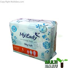 نوار بهداشتی مای لیدی الترا سیلکی سافت سایز L بسته 8 عددی