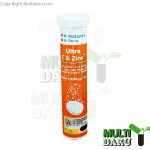 خرید و قیمت قرص جوشان ویتامین سی + زینک الترا نیچرز پلنتی طعم پرتقال 20 عددی