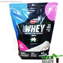 پودر پروتئین 100 درصد وی کاله کیسه ای 650 گرم طعم وانیل