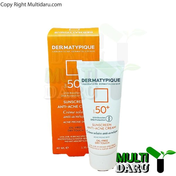 کرم ضد آفتاب درماتیپیک SPF50 آنتی آکنه فاقد چربی 40 میل