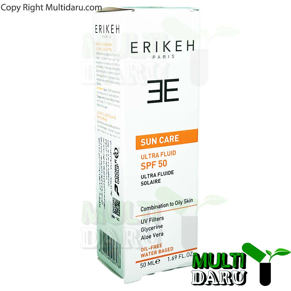 فلوئید ضدآفتاب SPF50 اریکه بیرنگ فاقد چربی 50 میلی‌لیتر