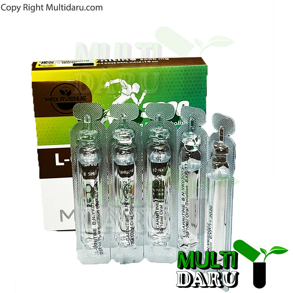 ویال خوراکی ال کارنتین 3000 میلی گرم مکس اونیو 10 عددی