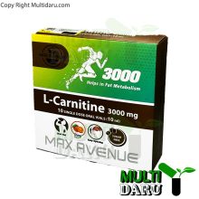 ویال خوراکی ال کارنتین 3000 میلی گرم مکس اونیو 10 عددی