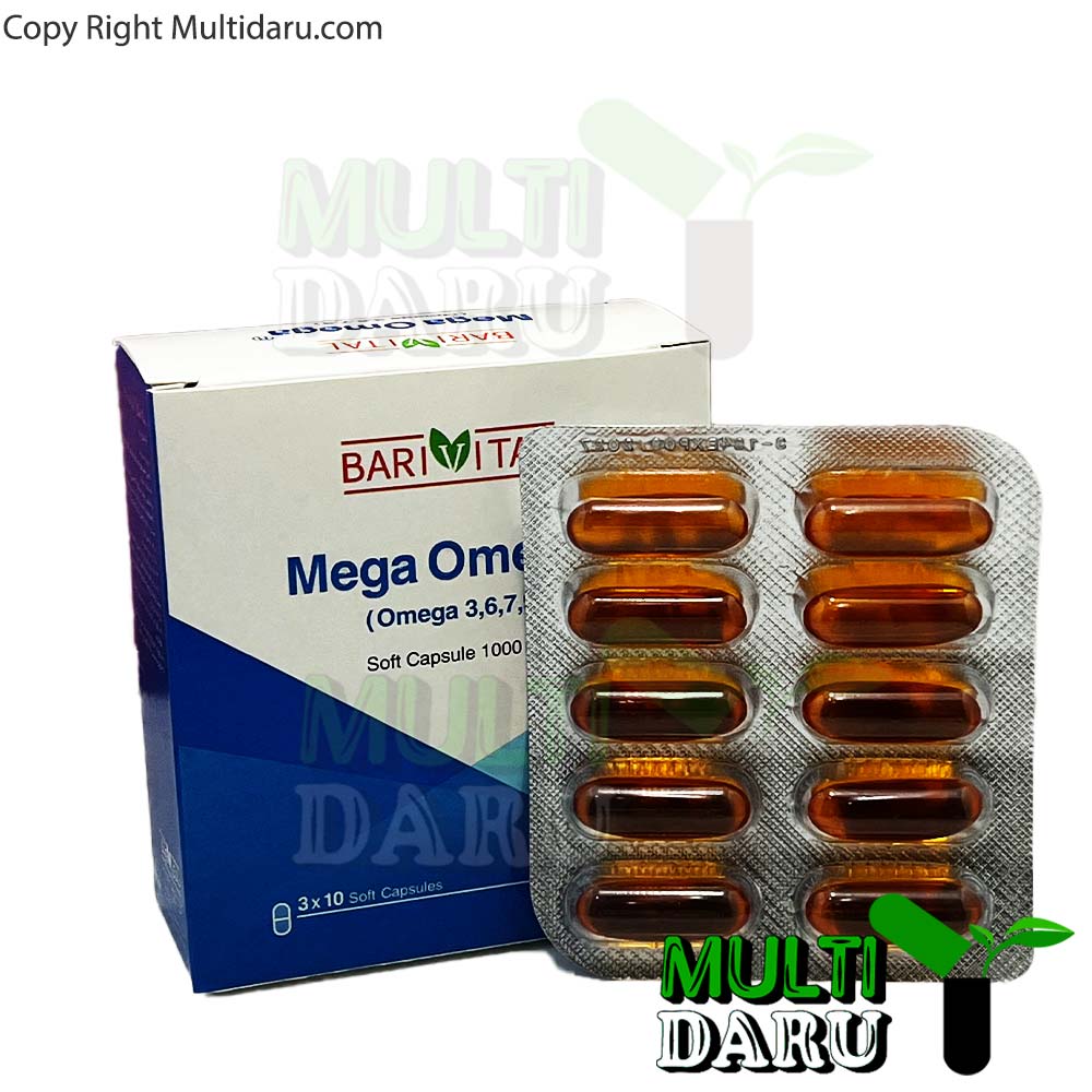 سافت ژل مگا امگا 3-6-7-9 باریویتال 30 عددی