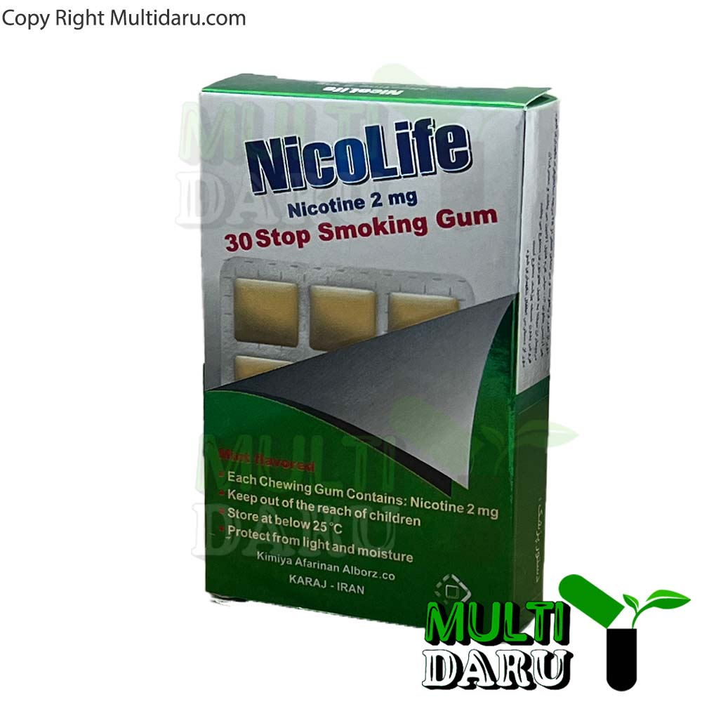 ادامس ترک سیگار نیکولایف طعم نعنا 30 عددی