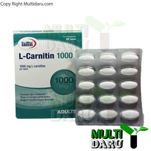 قرص ال کارنیتین 1000 میلی گرم یوروویتال 60 عددی