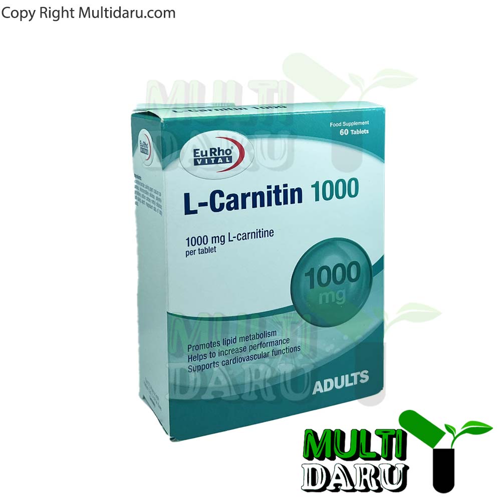 قرص ال کارنیتین 1000 میلی گرم یوروویتال 60 عددی