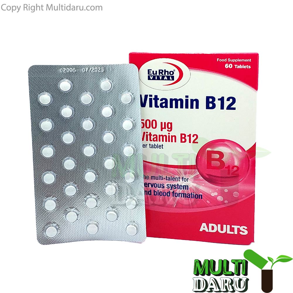 a3418.jpg قرص ویتامین ب12 یوروویتال 60 عددی