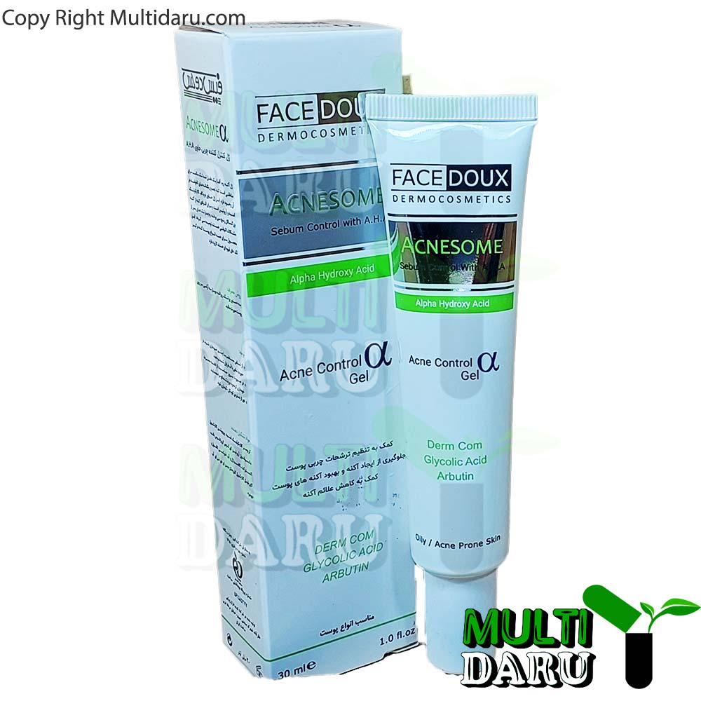 x1709.jpg ژل كنترل كننده چربی آكنه زوم آلفا فیس دوكس 30 میل