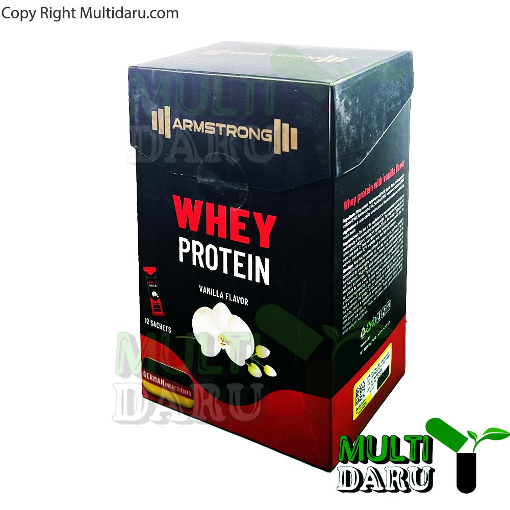 x2971.jpg پودر پروتئین وی آرمسترانگ ساشه 30 گرمی 12 عددی طعم وانیل