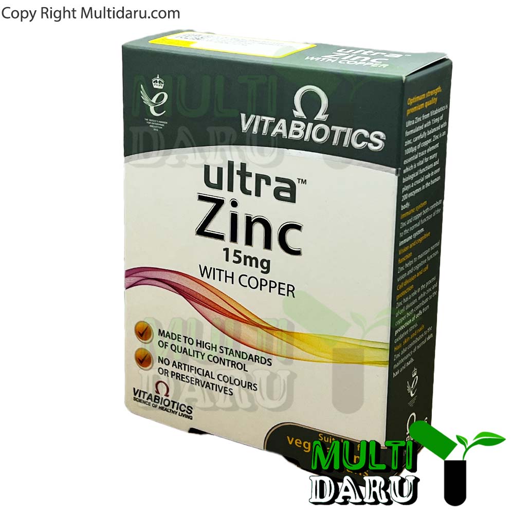 بررسی قیمت و خرید قرص اولترا زینک ویتابیوتیکس 60 عددی