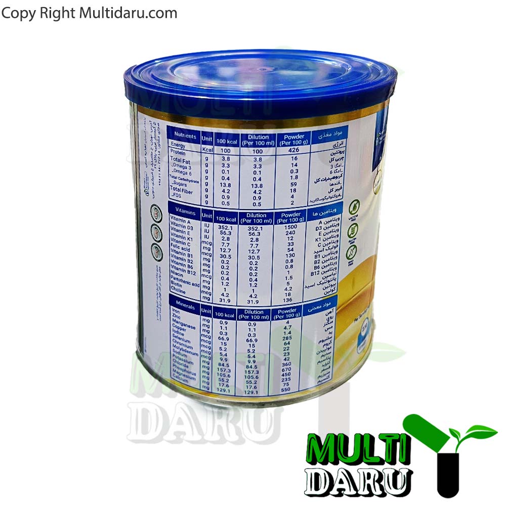 پودر خوراکی فست میل استاندارد اسمارت نوتریشن طعم وانیل 400 گرمی