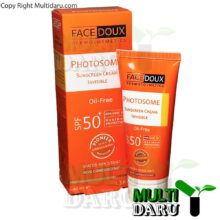 کرم ضد آفتاب SPF50 فیس دوکس مناسب پوست چرب بدون رنگ 40 میلی لیتر