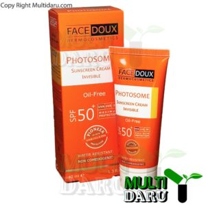 کرم ضد آفتاب SPF50 فیس دوکس مناسب پوست چرب بدون رنگ 40 میلی لیتر