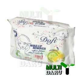 دستمال مرطوب پاک کننده آرایش 3در1 دافی 20عددی