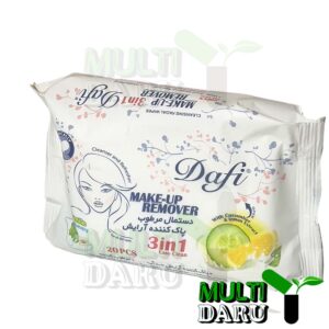 دستمال مرطوب پاک کننده آرایش 3در1 دافی  20عددی