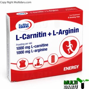 ویال ال کارنیتن + ال آرژنین یوروویتال 6 عددی