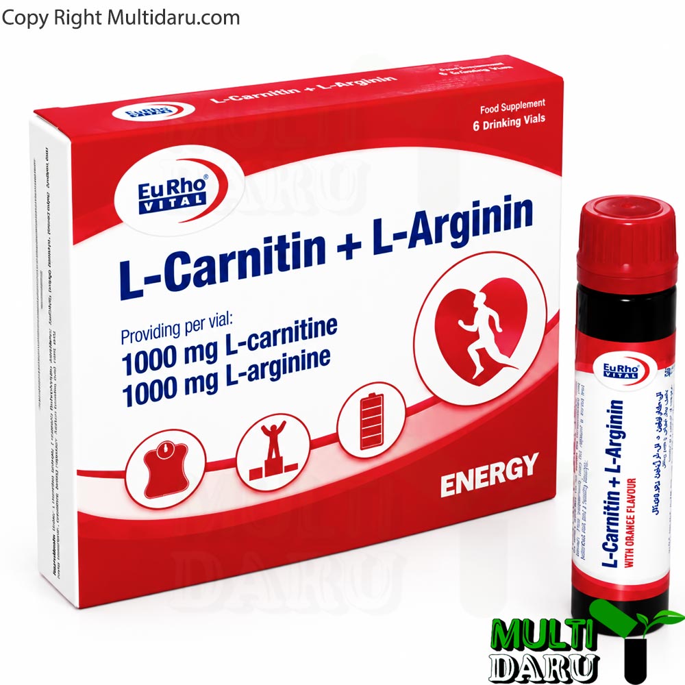 ویال ال کارنیتن + ال آرژنین یوروویتال 6 عددی