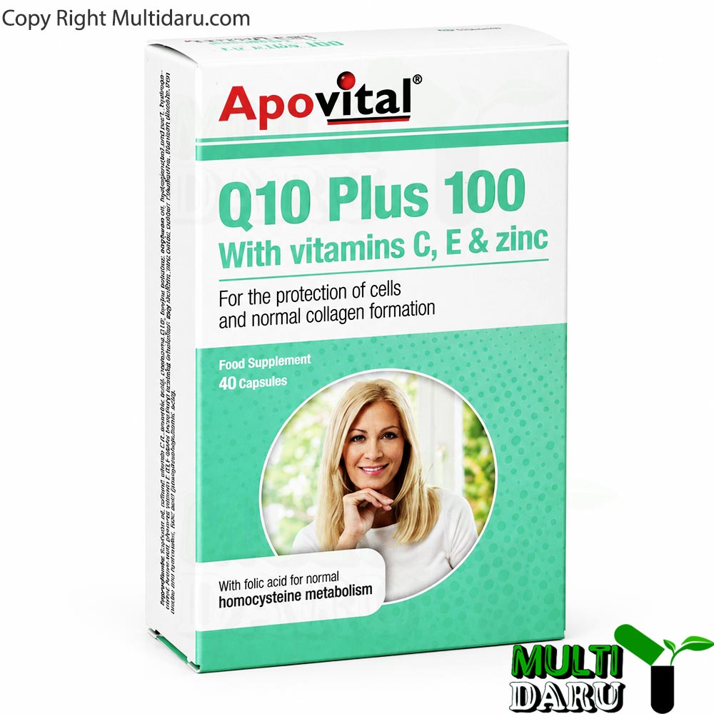 کپسول کیو 10 100 میلی گرم آپوویتال 30 عددی